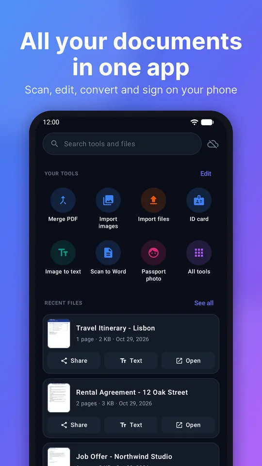 All your documents in one place