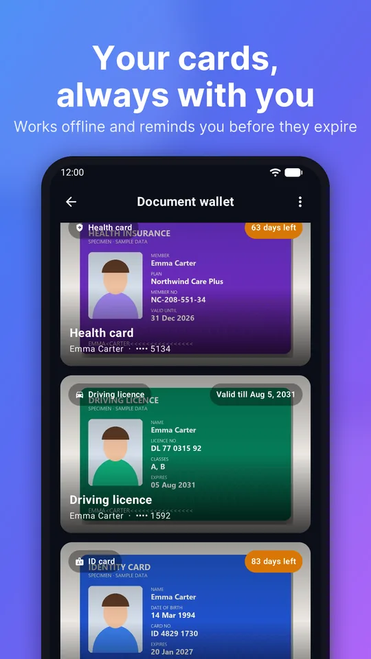 Your cards, always with you